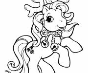 Coloriage Mon Petit Poney en renne de No&euml;l