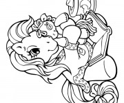 Coloriage Mon Petit Poney entrain de lire