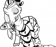 Coloriage Rarity en robe