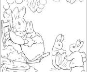 Coloriage Famille de Pierre lapin en ligne
