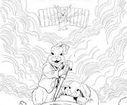 Coloriage Les aventures de Pierre lapin