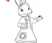 Coloriage Lily Bobtail tenant une coccinelle