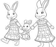 Coloriage Personnages de Pierre lapin pour fille