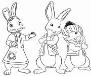 Coloriage Personnages du film Pierre lapin