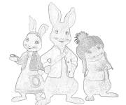 Coloriage et dessins gratuit Personnages Pierre lapin r&eacute;aliste à imprimer