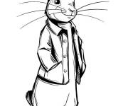 Coloriage et dessins gratuit Pierre lapin avec une belle veste à imprimer