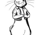 Coloriage et dessins gratuit Pierre lapin gentil à imprimer