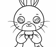 Coloriage Pierre lapin kawaii