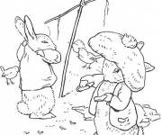 Coloriage et dessins gratuit Pierre lapin page de coloriage à imprimer