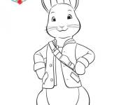 Coloriage Pierre lapin tout confiant