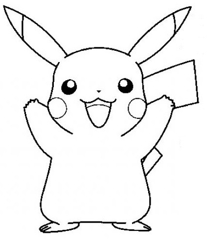 Coloriage Pikachu Dessin Animé Dessin Gratuit à Imprimer