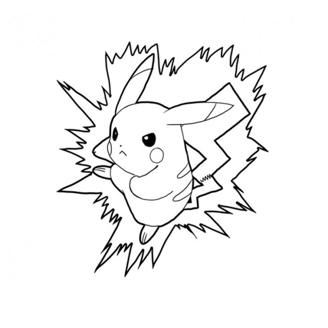 Coloriage Pikachu Légendaire Dessin Gratuit à Imprimer