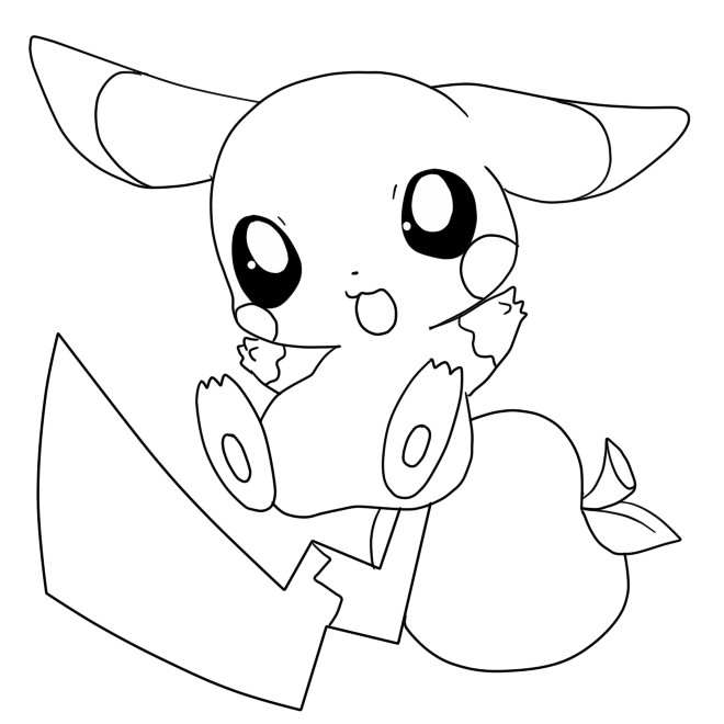 Coloriage Pikachu 22 Dessin Gratuit à Imprimer