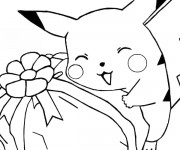 Coloriage et dessins gratuit Pikachu 36 à imprimer