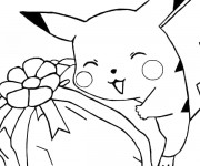 Coloriage Pikachu 36