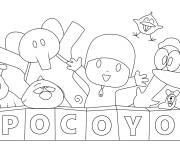 Coloriage Affiche de dessin anim&eacute; Pocoyo