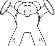 Coloriage L'éléphant elly de Pocoyo