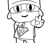 Coloriage L'h&eacute;ro Pocoyo maternelle
