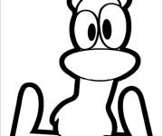 Coloriage Le canard Pato de Pocoyo stylis&eacute;