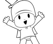 Coloriage Le spectacle du magicien Pocoyo