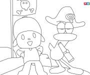 Coloriage Les pirates Pocoyo et Pato