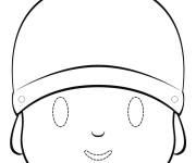 Coloriage et dessins gratuit Masque de Pocoyo à découper à imprimer