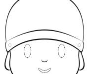 Coloriage et dessins gratuit Masque de Pocoyo à découper à imprimer