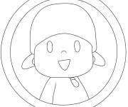 Coloriage Photo de mur de Pocoyo