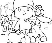 Coloriage Pocoyo, Elly, Pato et Loula Kawaii
