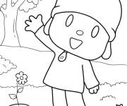 Coloriage Pocoyo pour les enfants pr&eacute;scolaire
