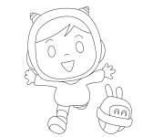 Coloriage Pocoyo se sent heureux