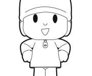 Coloriage Portrait de Pocoyo de dessin anim&eacute;