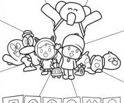 Coloriage Poster de dessin anim&eacute; Pocoyo