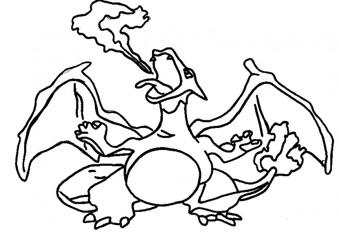 Coloriage Pokémon Charizard Dessin Gratuit à Imprimer