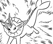 Coloriage Aquali Pokémon dessin
