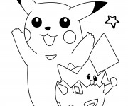 Coloriage Dessin de Pikachu trop mignon