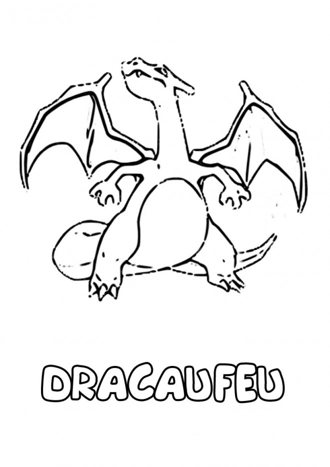 Coloriage Dragon Dracaufeu En Ligne Dessin Gratuit A Imprimer