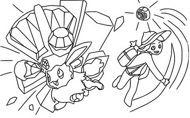Coloriage et dessins gratuits Eevee Pokémon Terastal phenomenon à imprimer