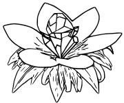Coloriage Fleur de crystal dans le monde de Pok&eacute;mon 