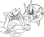 Coloriage Gengar et le roi Boo