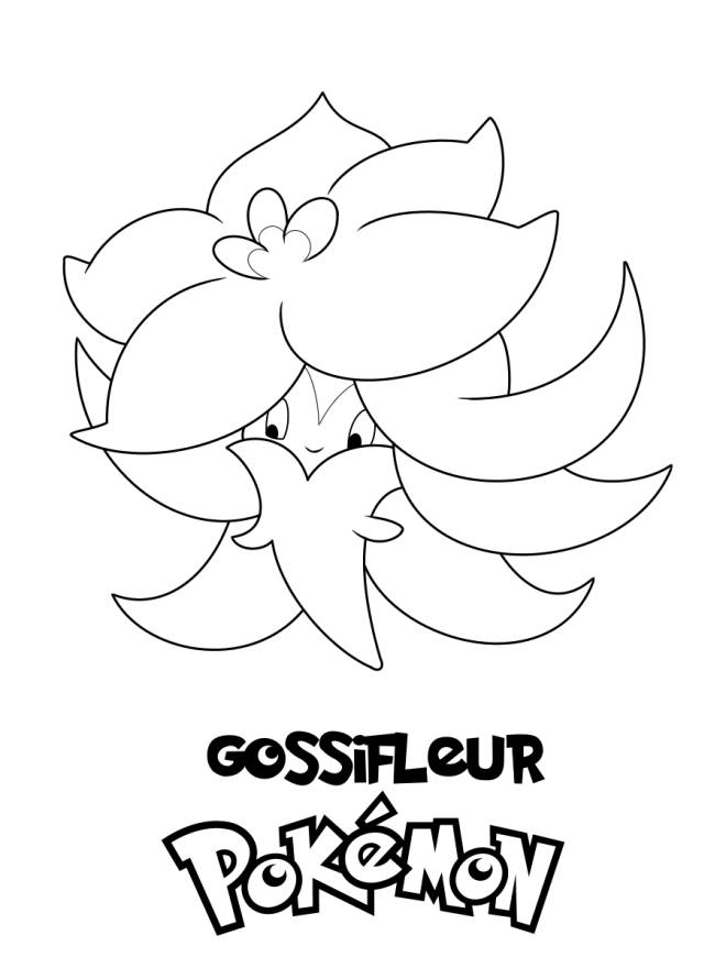 Coloriage et dessins gratuits Gossifleur Pokemon Sword Shield à imprimer