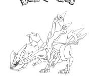 Coloriage Kyurem Pokemon au combat