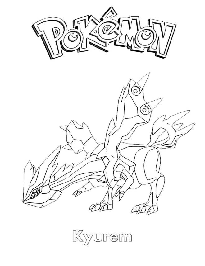 Coloriage et dessins gratuits Kyurem Pokemon au combat à imprimer