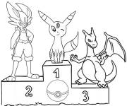 Coloriage La victoire Popular Pok&eacute;mon