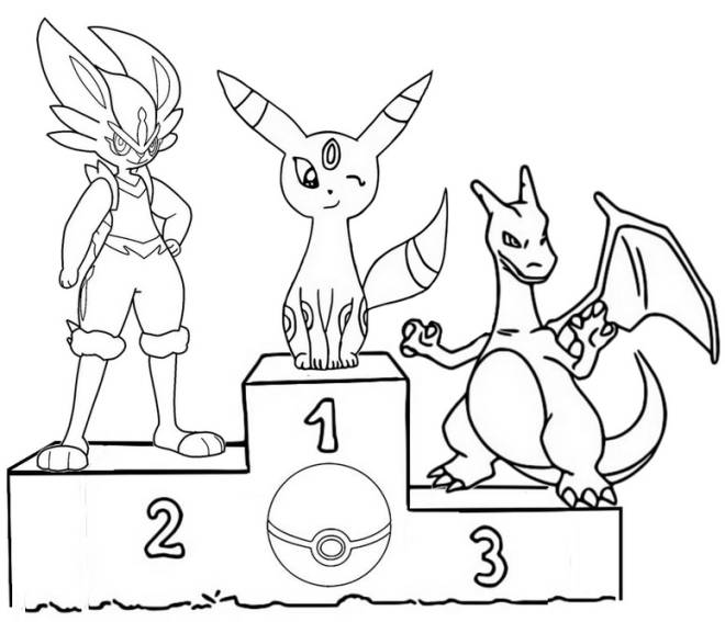 Coloriage et dessins gratuits La victoire Popular Pokémon à imprimer