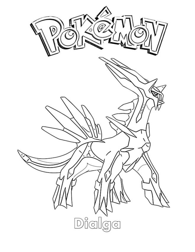 Coloriage et dessins gratuits Le Pokémon Dialga à imprimer