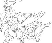 Coloriage Le Pok&eacute;mon l&eacute;gendaire Kyurem blanc
