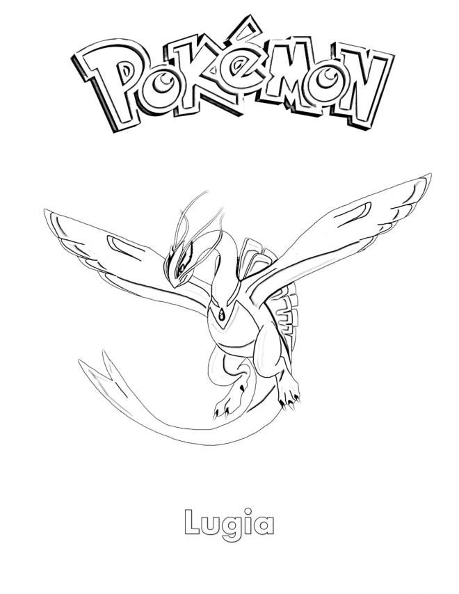 Coloriage et dessins gratuits Le Pokémon Lugia à imprimer