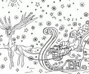Coloriage Le Pok&eacute;mon Xerneas  pendant le Noel