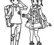 Coloriage Les habitants de Galar Pok&eacute;mon &Eacute;p&eacute;e et Bouclier